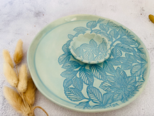Load image into Gallery viewer, Handmade Ceramic Platter with Dip Dish