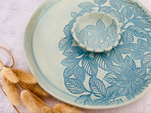 Load image into Gallery viewer, Handmade Ceramic Platter with Dip Dish
