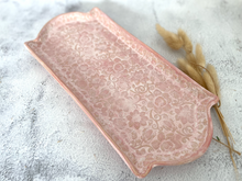 Load image into Gallery viewer, Handmade Ceramic Soft Pink Floral Platter