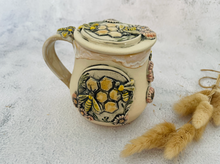 Load image into Gallery viewer, PRE-ORDER- Handmade Ceramic Bee Mug with Topper