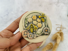 Load image into Gallery viewer, PRE-ORDER- Handmade Ceramic Bee Mug with Topper
