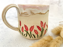 Load image into Gallery viewer, Handmade Ceramic Pink Flowers Mug