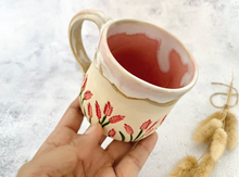 Load image into Gallery viewer, Handmade Ceramic Pink Flowers Mug