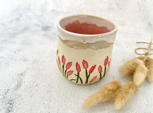 Load image into Gallery viewer, Handmade Ceramic Pink Flowers Mug