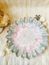 Load image into Gallery viewer, Handmade Ceramic Round Peacock Feather Platter