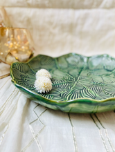 Load image into Gallery viewer, Handmade Ceramic Round Leaf Platter (Large)