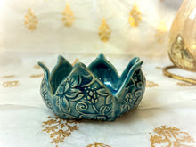 Load image into Gallery viewer, Handmade Ceramic Lotus Candle Holder
