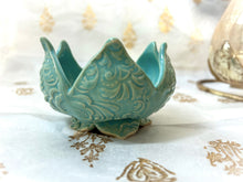 Load image into Gallery viewer, Handmade Ceramic Lotus Candle Holder
