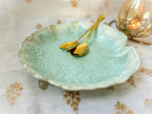 Load image into Gallery viewer, Handmade Ceramic Light Aqua Shell Platter
