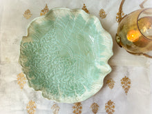 Load image into Gallery viewer, Handmade Ceramic Light Aqua Shell Platter
