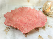 Load image into Gallery viewer, Handmade Ceramic Coral Floral Platter
