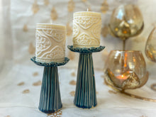 Load image into Gallery viewer, Set of Handmade Ceramic Candlestands with Handmade Scented Soywax Candles

