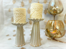 Load image into Gallery viewer, Set of Handmade Ceramic Candlestands with Handmade Scented Soywax Candles

