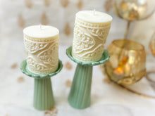 Load image into Gallery viewer, Set of Handmade Ceramic Candlestands with Handmade Scented Soywax Candles
