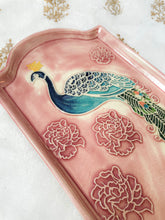 Load image into Gallery viewer, PRE-ORDER- Handmade Ceramic Peacock Platter (L)
