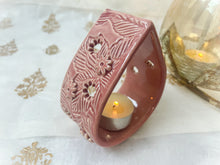 Load image into Gallery viewer, Handmade Ceramic Teardrop Tealight Holder
