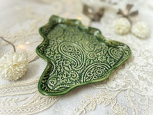 Load image into Gallery viewer, Handmade Ceramic Christmas Tree Plates- Medium

