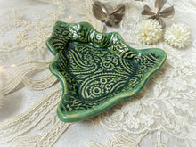 Load image into Gallery viewer, Handmade Ceramic Christmas Tree Plates- Small
