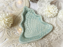 Load image into Gallery viewer, Handmade Ceramic Christmas Tree Trinket Dish
