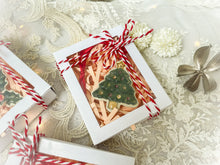Load image into Gallery viewer, Handmade Ceramic Christmas Tree Ornament with Gold
