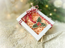 Load image into Gallery viewer, Handmade Ceramic Holly Leaves Ornament with Gold
