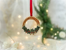 Load image into Gallery viewer, Handmade Ceramic Wreath Ornament
