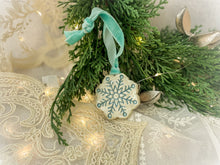 Load image into Gallery viewer, Handmade Ceramic Ornaments with Mother of Pearl Lustre
