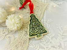 Load image into Gallery viewer, Handmade Ceramic Christmas Tree Ornament
