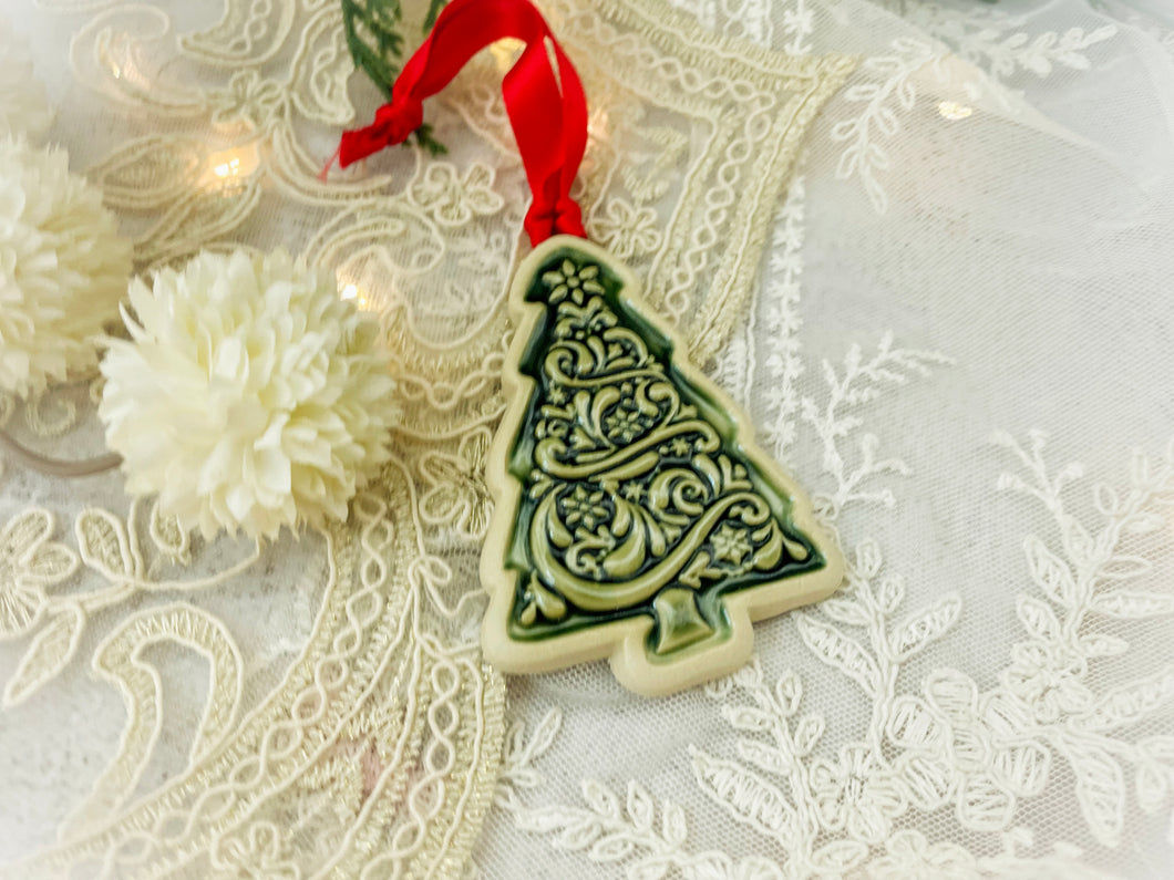 Handmade Ceramic Christmas Tree Ornament