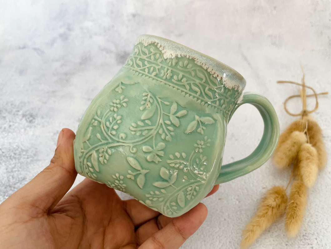 Handmade Ceramic Rounded Square Mug