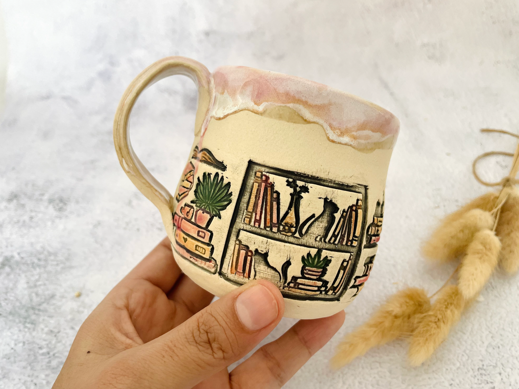 Handmade Ceramic Library Mug