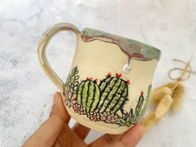 Load image into Gallery viewer, Handmade Ceramic Cactus Mug
