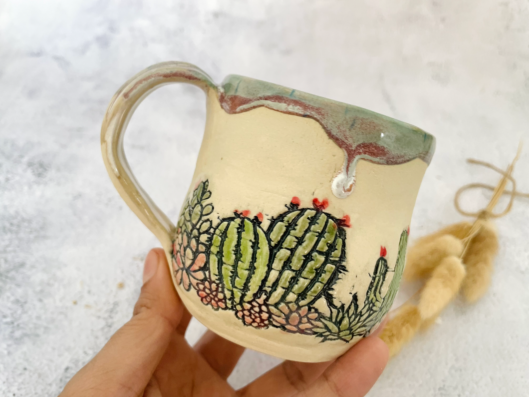 Handmade Ceramic Cactus Mug