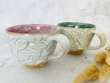 Load image into Gallery viewer, Handmade Ceramic Wide Rim Mug- White
