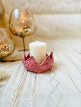 Load image into Gallery viewer, Handmade Ceramic Lotus Candle Holder (no feet)
