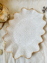 Load image into Gallery viewer, Handmade Ceramic Vintage Doily Platter
