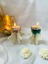 Load image into Gallery viewer, Handmade Ceramic Snowflake Tealight Holder

