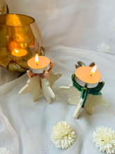 Load image into Gallery viewer, Handmade Ceramic Snowflake Tealight Holder
