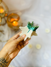 Load image into Gallery viewer, Handmade Ceramic Snowflake Tealight Holder

