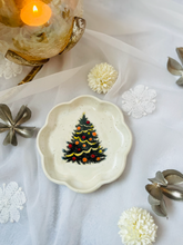 Load image into Gallery viewer, Handmade Ceramic Flower Christmas Tree Plate
