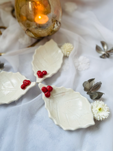 Load image into Gallery viewer, Handmade Ceramic Holly Leaf Dish
