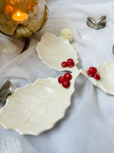 Load image into Gallery viewer, Handmade Ceramic Holly Leaf Dish
