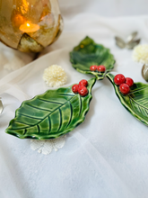 Load image into Gallery viewer, Handmade Ceramic Holly Leaf Dish

