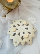 Load image into Gallery viewer, Handmade Ceramic Snowflake Candle Holder
