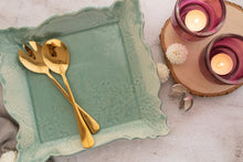 Load image into Gallery viewer, Handmade Ceramic Vintage Lace Platter- Square
