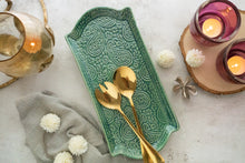 Load image into Gallery viewer, Handmade Ceramic Textured Platter- Long
