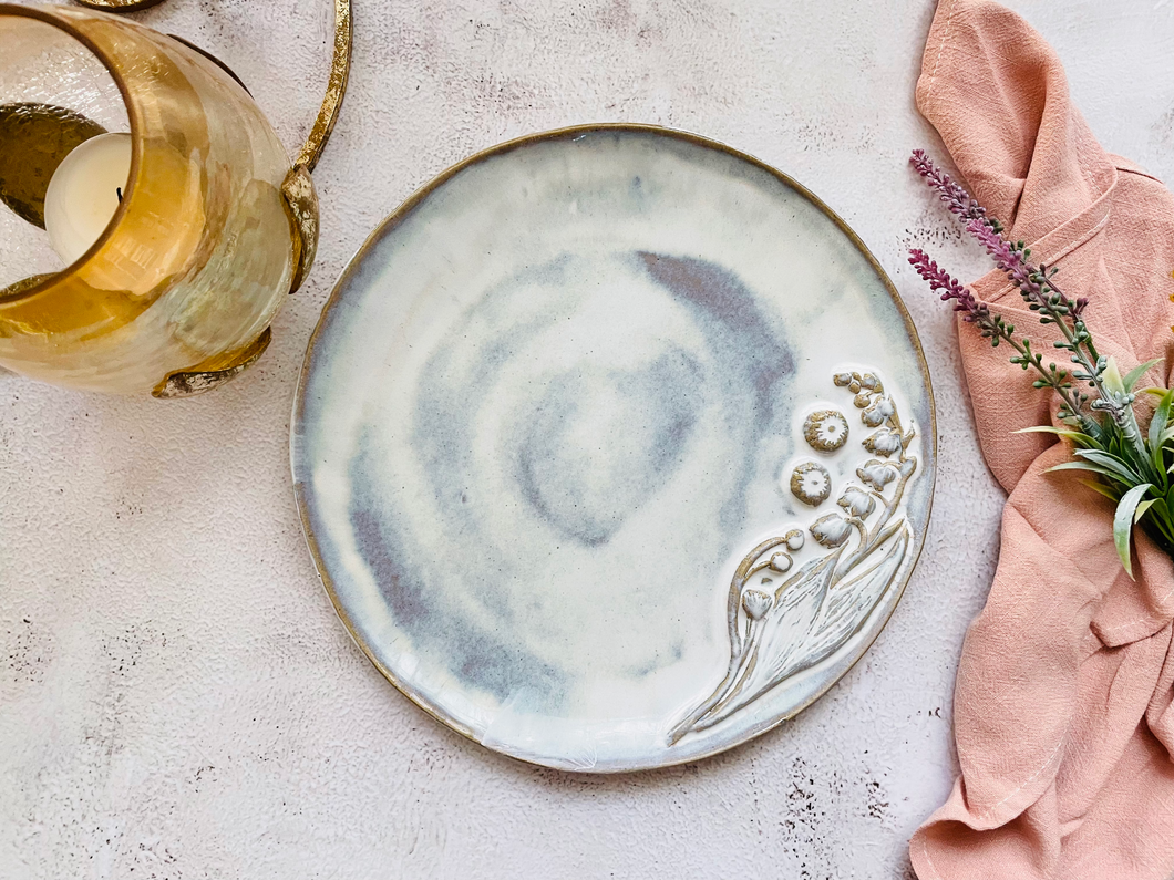 Vintage White Dinner Plate