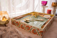 Load image into Gallery viewer, Handmade Ceramic Lace Platter- Square
