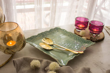 Load image into Gallery viewer, Handmade Ceramic Lace Platter- Square
