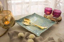 Load image into Gallery viewer, Handmade Ceramic Lace Platter- Square
